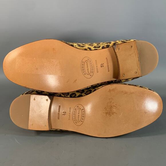 STUBBS & WOOTTON Size 9.5 Brown Gold Embroidery Lounge Loafers main image 6